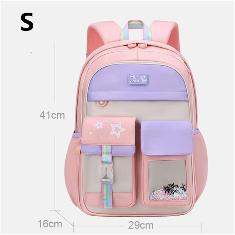 Children School Bags for Girls Kids Satchel Primary Orthopedic School Backpacks Princess Backpack Teenager Schoolbag Knapsack