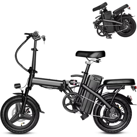 Folding Electric Bike for Adults,Electric Bicycle with Removable Battery,20Mph Commuting Electric Bike,High Brushless Gear Motor