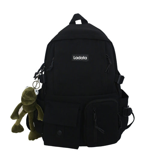 Simple Multi-Pocket Backpack Students Anti-Theft Junior High School College Schoolbag Casual Large Capacity Computer Bags