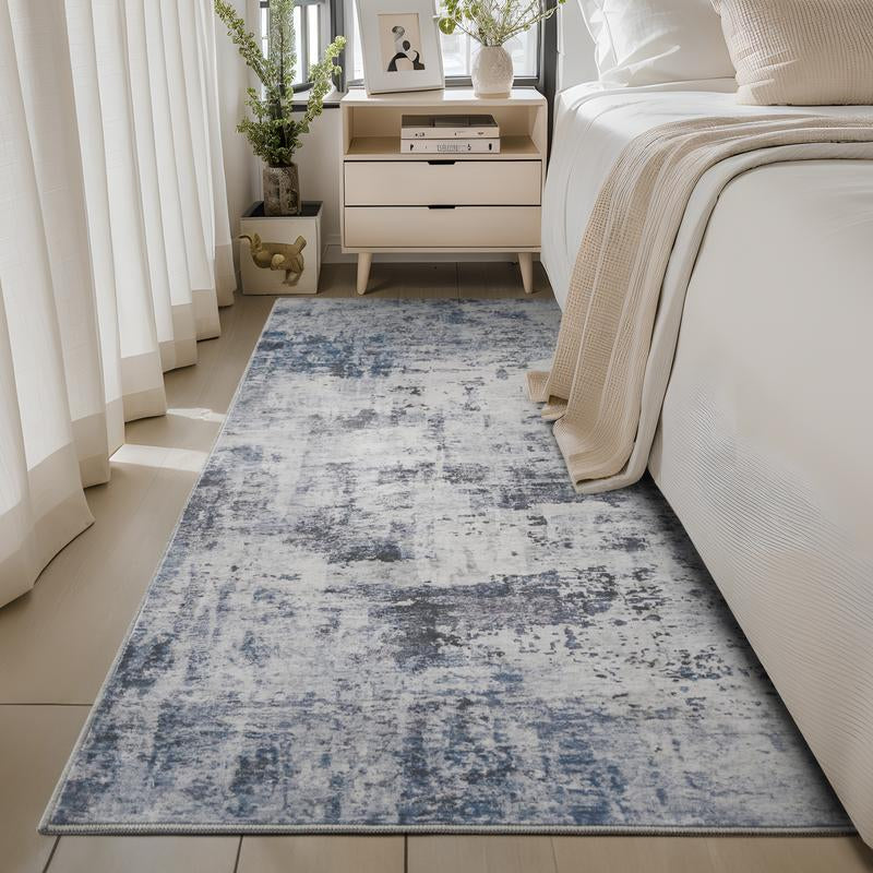 Montvoo Abstract Washable Area Rugs for Living Room & Bedroom, Soft Touch & Unique Design, Machine Washable Large Area Carpet, Tiktok Shop Home Fall Decor, 8X10, 9X12