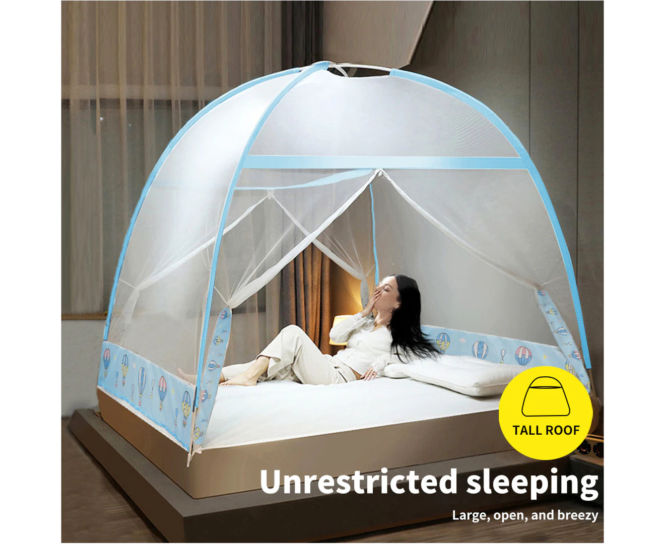 Mosquito Bed Nets Foldable Canopy Dome Fly Repel Insect Camping Protect Q