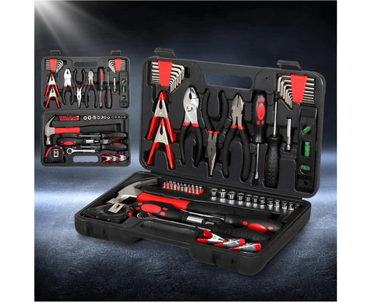 70Pcs Tool Kit Set Box Household Toolbox Repair Hard Case Black