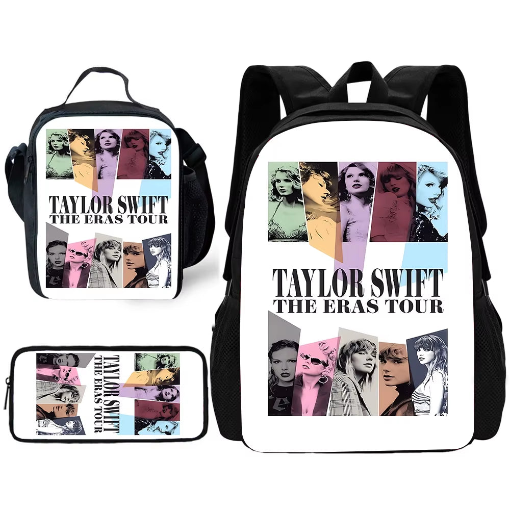 Singer Child School Backpack with Lunch Bags ,Pencil Bags ,School Bags for Swifts Boys Girls Best Gift T-Taylors