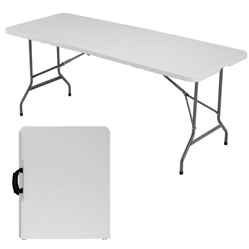 4/6/8FT Folding Table Outdoor Indoor Heavy Duty Portable Table with Carrying Handle for Camping Picnic Party for Christmas Gifts