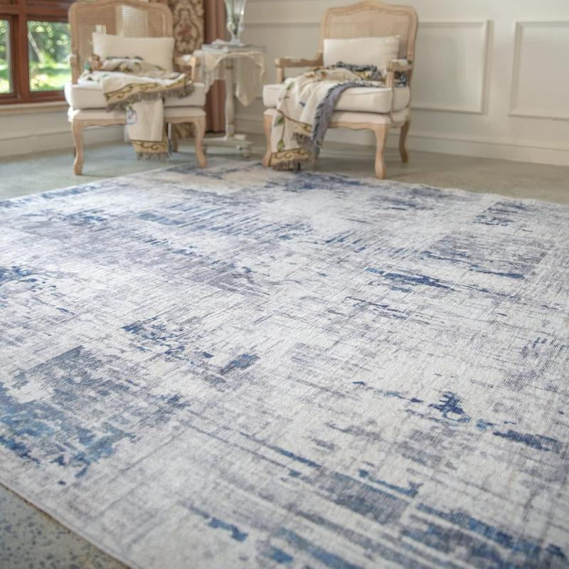 Montvoo Abstract Washable Area Rugs for Living Room & Bedroom, Soft Touch & Unique Design, Machine Washable Large Area Carpet, Tiktok Shop Home Fall Decor, 8X10, 9X12