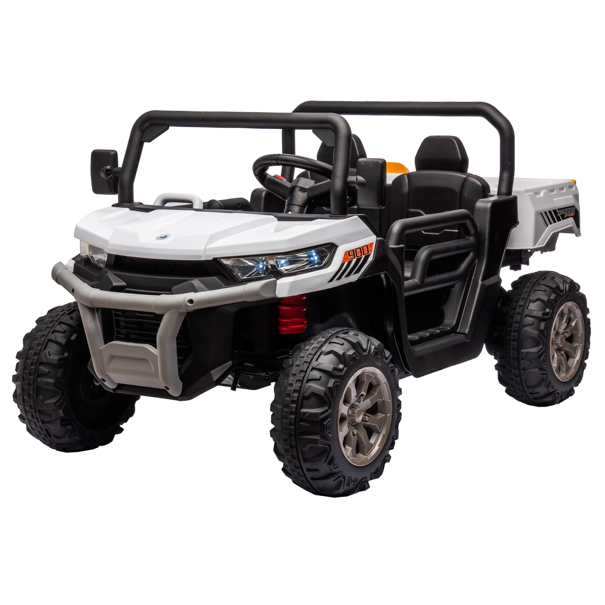 24V Ride on Truck 2 Seater Ride on UTV with 2X200W Motor Ride on Dump Truck with Dump Bed Shovel Ride on Car with Remote Control Electric Vehicle with Non Slip Tyre for Boys Girls