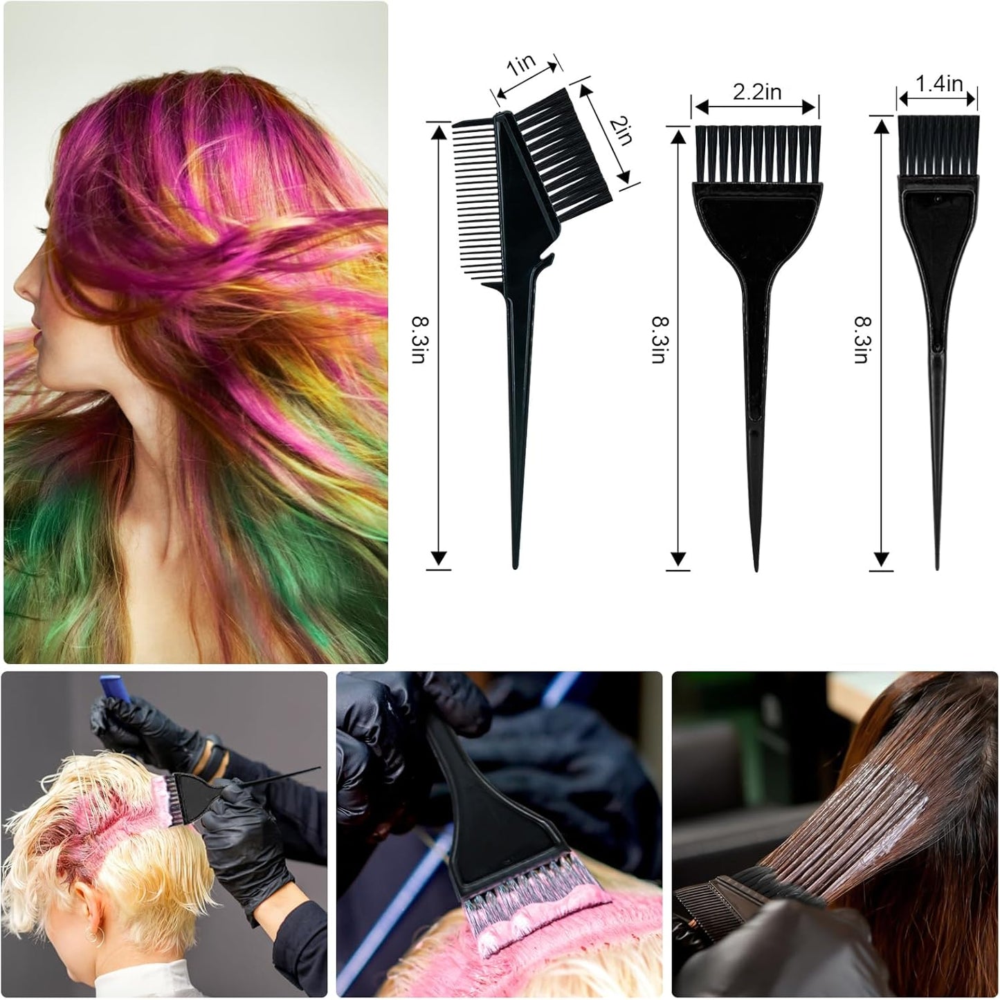 10 Pcs Hair Bleach Kit Hair Coloring Products with Hair Dye Brush, Hair Color Bowl, Earmuffs, Hair Clip for Hair Dye Hair Color at Home, Salon Hair Bleaching Hair Highlighting