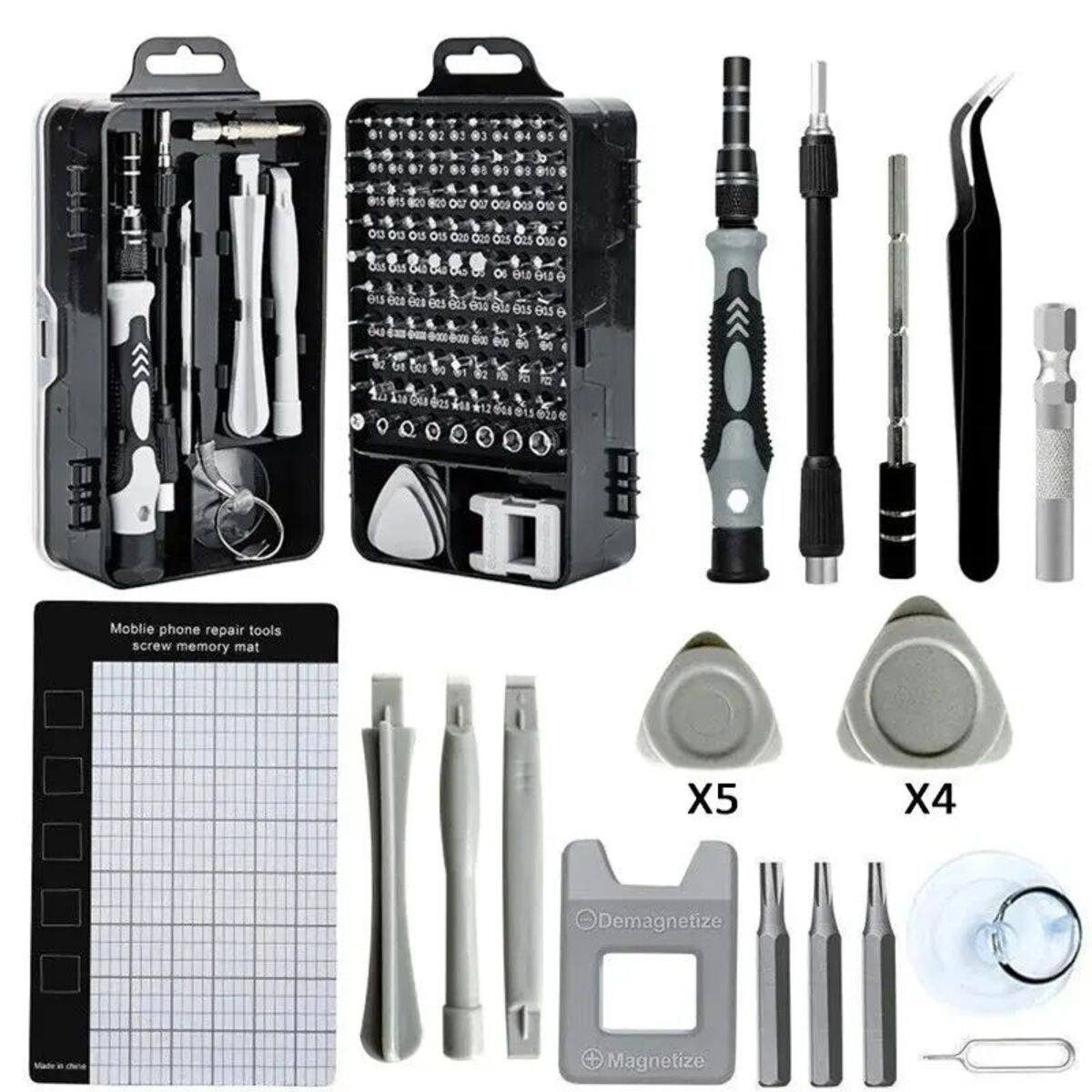 115 in 1 Precision Screwdriver Set, Super Durable Mini Professional Magnetic Repair Tool Kit, Small Screwdriver for Phone, Computer, Watch, Laptop, Macbook, Eyeglass, Electronic