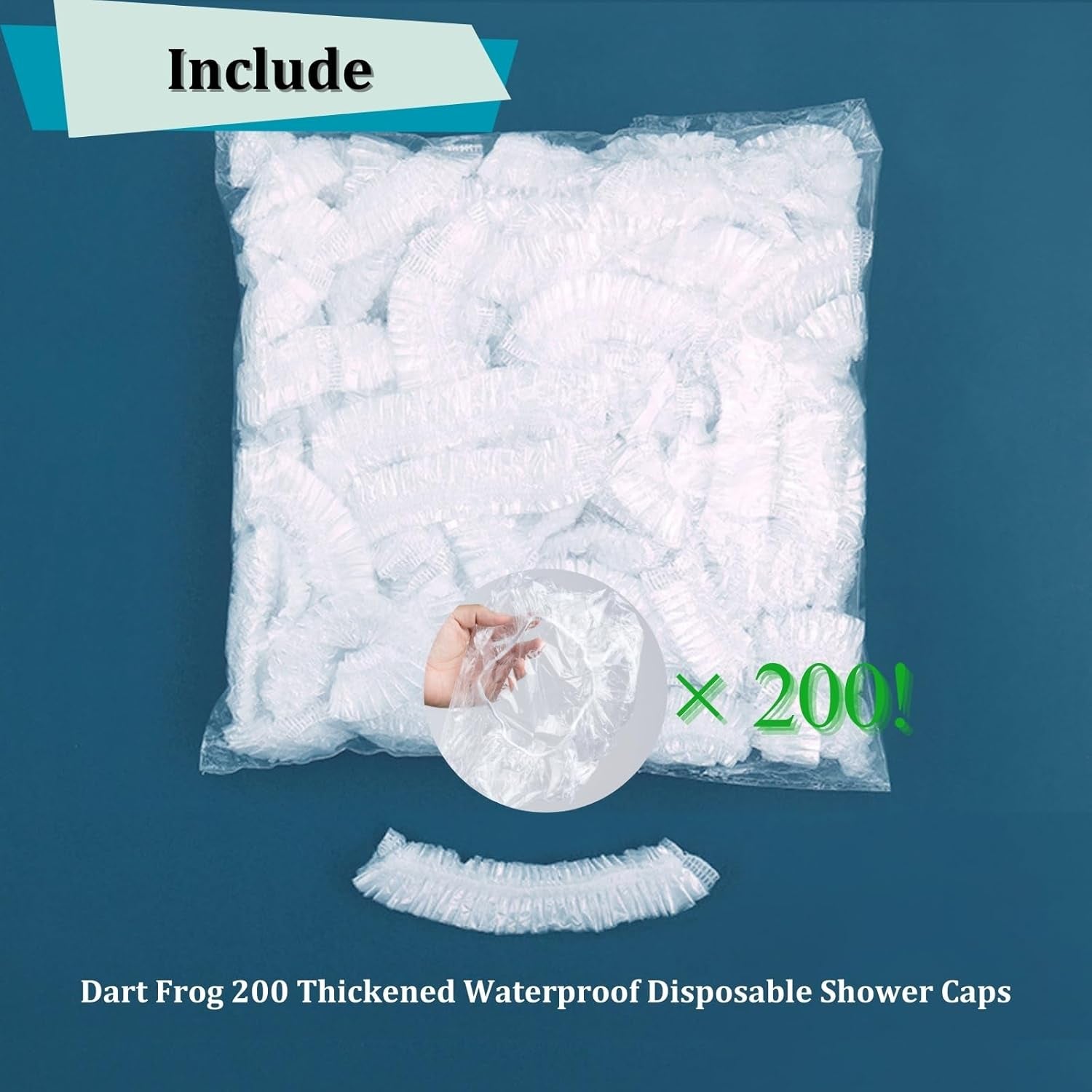 200 Thickened Waterproof Disposable Shower Caps