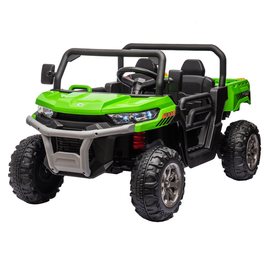 24V Ride on Truck 2 Seater Ride on UTV with 2X200W Motor Ride on Dump Truck with Dump Bed Shovel Ride on Car with Remote Control Electric Vehicle with Non Slip Tyre for Boys Girls