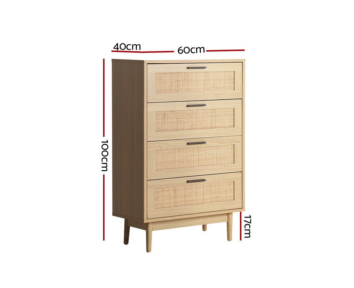 4 Chest of Drawers - BRIONY Oak