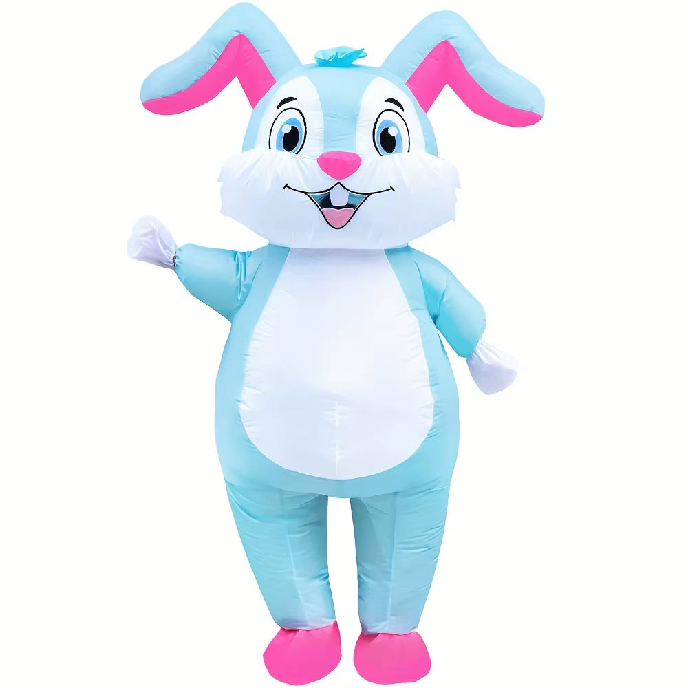 1Pc Easter Bunny Inflatable Costumes Anime Mascot Rabbit Fancy Halloween Christmas Cosplay Party Dress Suits for Adult