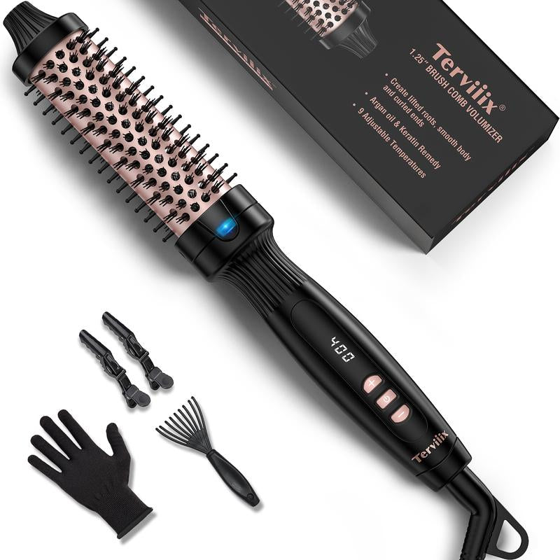 Terviiix Ionic Thermal Brush Get Voluminous Hair Styling, Adjustable Temperature, Negatives Ions