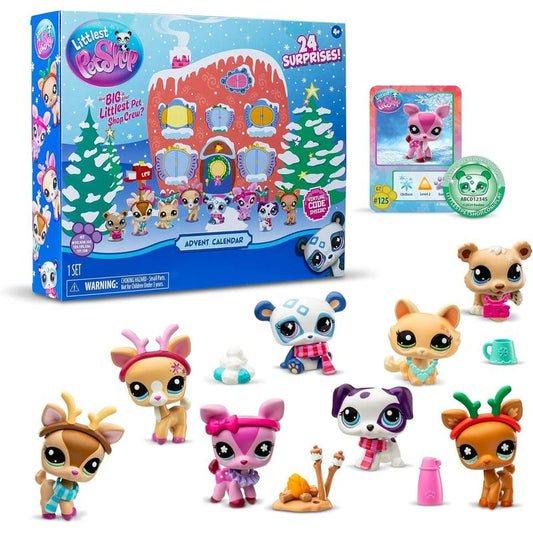 Littlest Pet Shop - Advent Calendar 2024 - LPS Gen 7, Authentic Mystery Figures, Surprise Collectible Kidult Toy, Girls, Boys, Kids, Tweens Ages 4+