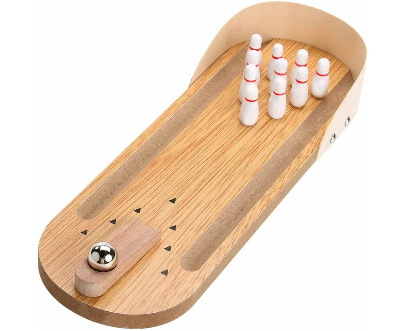 Table Top Mini Bowling Game Set-Tabletop Wooden Board Mini Arcade Desktop Tiny Bowling Shooting Alley Office Desk Gadgets Small Finger Toys Fun Gag Gifts