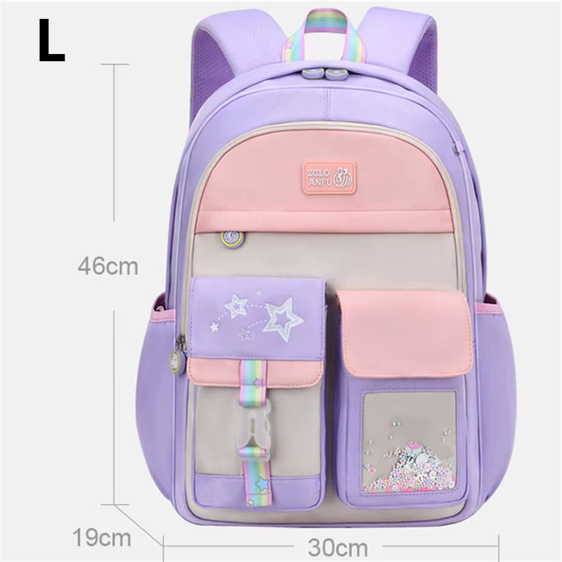 Children School Bags for Girls Kids Satchel Primary Orthopedic School Backpacks Princess Backpack Teenager Schoolbag Knapsack