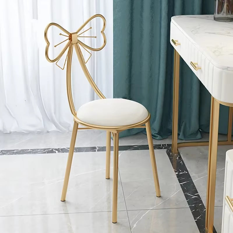 1PC, Butterfly Makeup Chair with Detachable Backrest, Manicure Chair, Small Unit Bedroom, Girl Dressing Stool