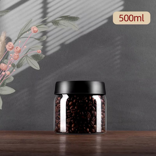 Vacuum Sealed Jug Coffee Beans Glass Airtight Canister Food Grains Candy Keep Fresh Storage Jar Kitchen Accessories