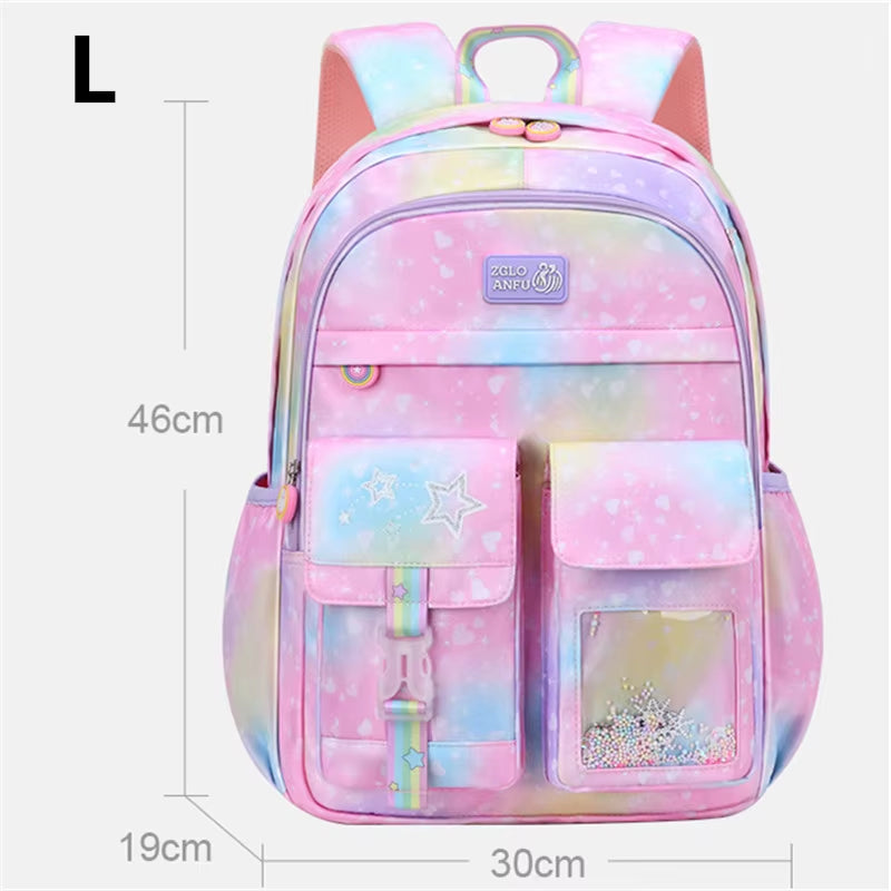 Children School Bags for Girls Kids Satchel Primary Orthopedic School Backpacks Princess Backpack Teenager Schoolbag Knapsack