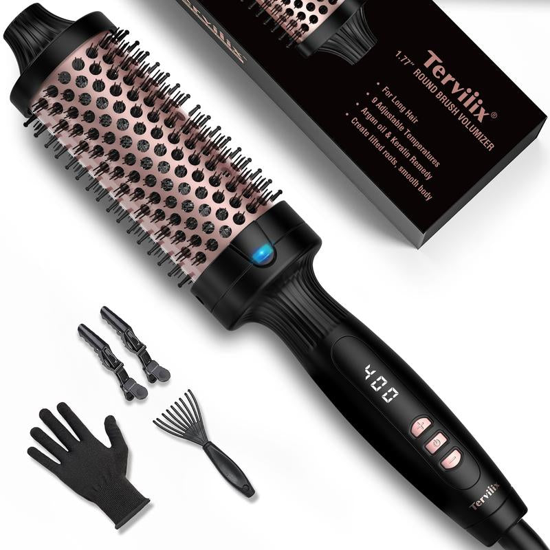 Terviiix Ionic Thermal Brush Get Voluminous Hair Styling, Adjustable Temperature, Negatives Ions