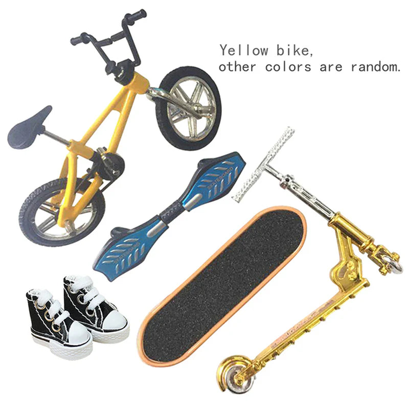 Finger Skate Board Bikes Tech Two Wheels Mini Scooter Fingertip Bmx Bicycle Set Fingerboard Shoes Deck Toys Boys Birthday Gifts