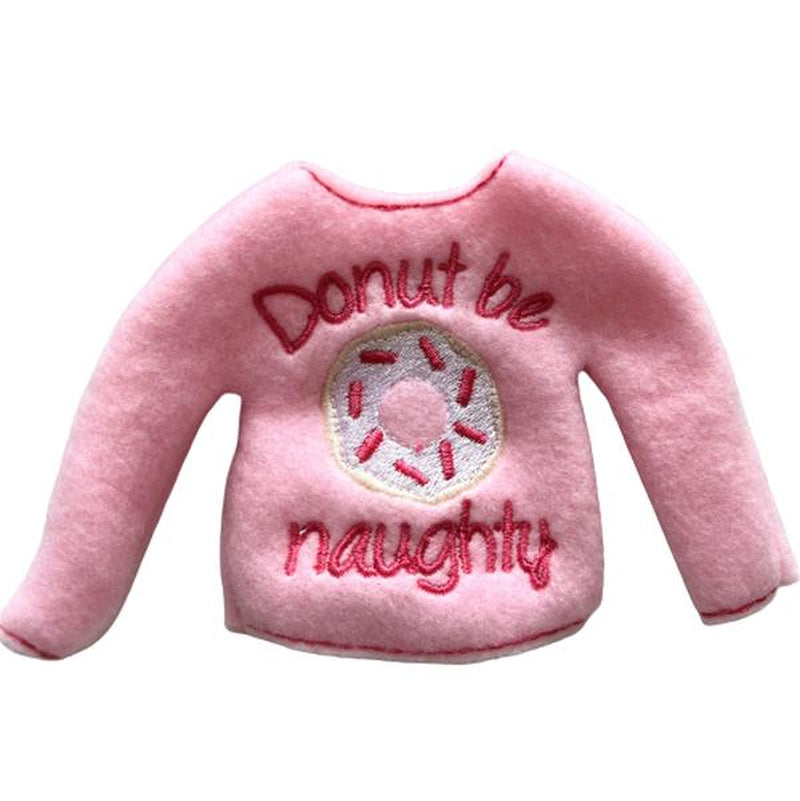 Donut Be Naughty Elf Sweater, Elf Costume, Elf Prop