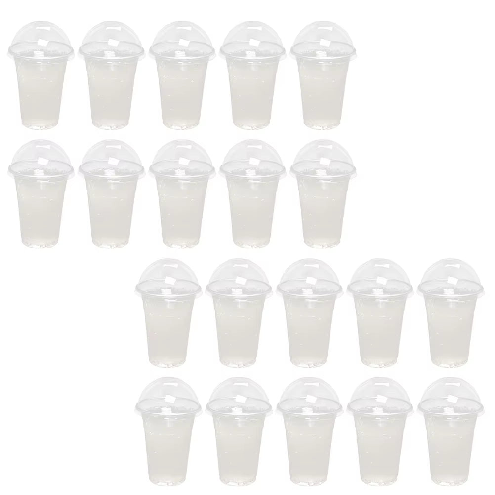 Drink Juice Cup Clear Coffee Cups Lids Transparent Beverage Packing Disposable Plastic Cold Abs Package Child for Party