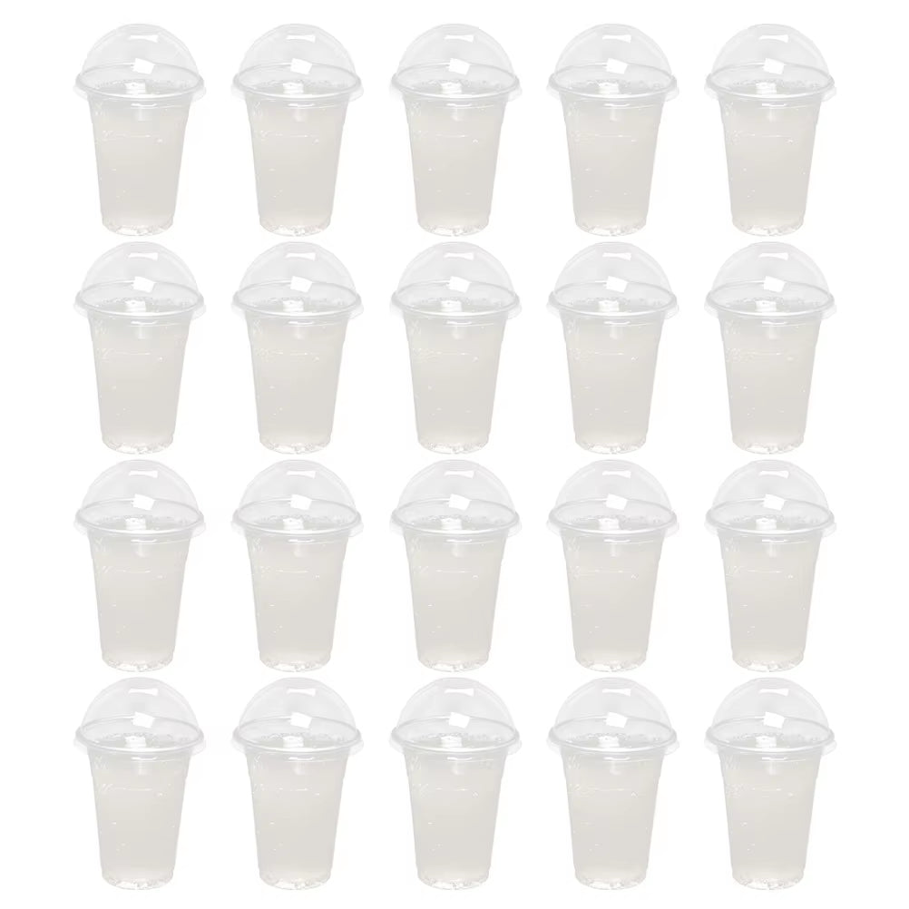 Drink Juice Cup Clear Coffee Cups Lids Transparent Beverage Packing Disposable Plastic Cold Abs Package Child for Party