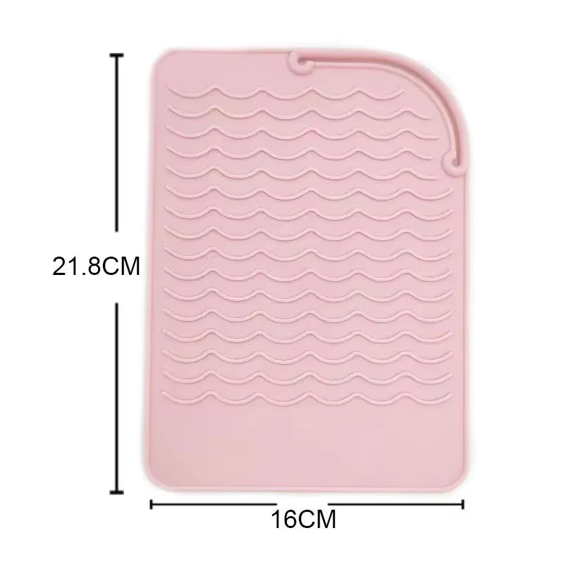 Portable Silicone Heat Resistant Mat Hair Straightener Curler Insulation Pad Non-Slip anti Heat Mat Hair Styling Tool for Travel