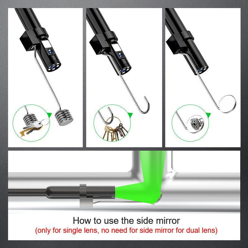 Industrial Endoscope, 1 Count Inspection Camera for Industrial HD Cameras Endoscope, Drain Pipe Camera with Light, Industrial Borescope HD Camera