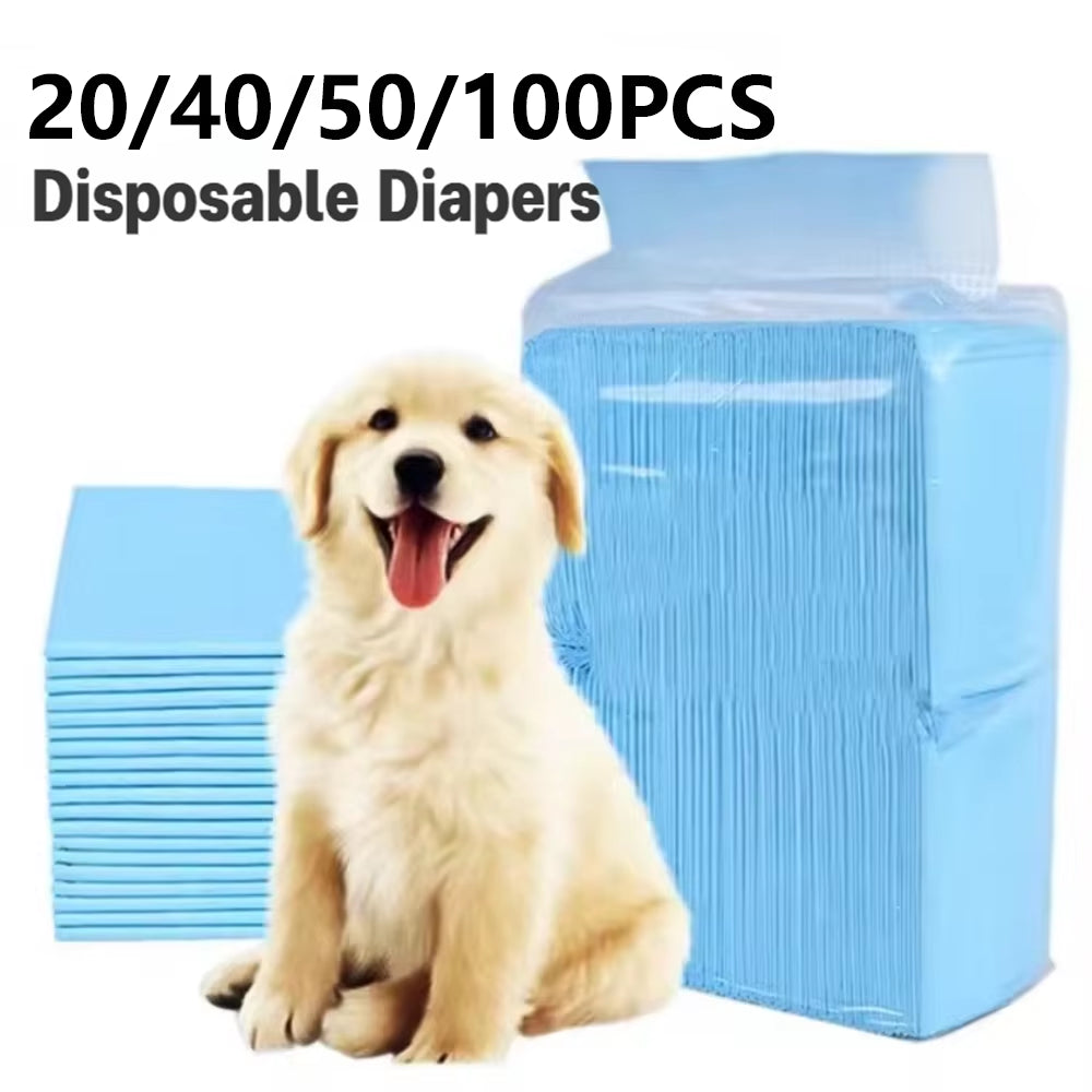 20/40/50/100Pcs Dog Disposable Urine Pads, Dog Diapers High Absorbent Pet Cage Pads Puppy Potty Training Pads