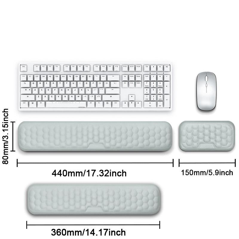 Computer Keyboard Wrist Rest & Mouse Wrist Rest, 2 Counts/Set Ergonomic Memory Foam Wrist Rest Pad, Comfortable & Breathable Mouse Pad