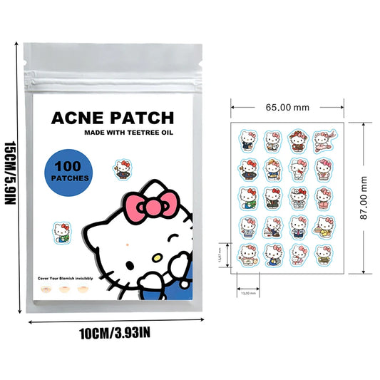 100PCS Sanrio Hello Kitty Cat Repair Acne Patch