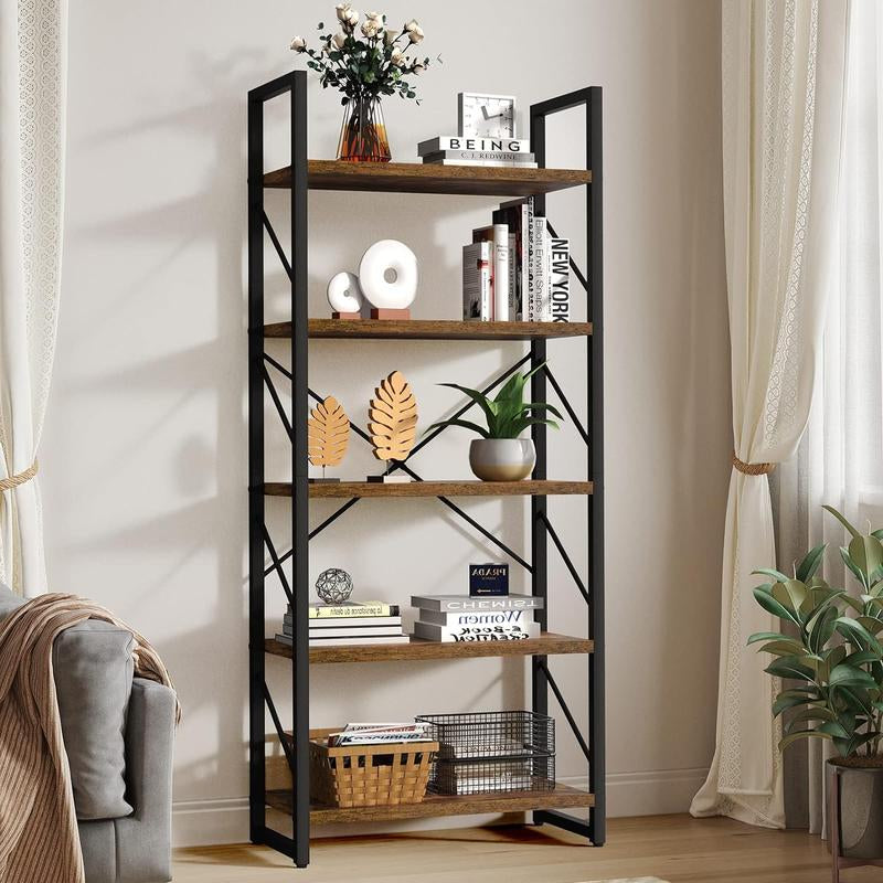 YITAHOME Storage Shelf - 5 and 6 Tiers Open Bookshelf for Home Office, Living Room, Bedroom, Study Room, Open Display Storage Rack Shelves for Kitchen, Holder Organizer for Books and Movies