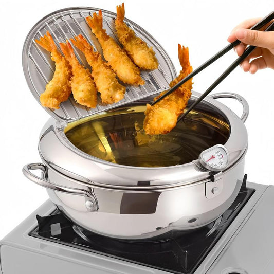 Stainless Steel Deep Frying Pan with Lid, Non-Stick Deep Fryer with Oil Drip Filter Rack for Fried Chicken Chick Fil a Mac Cheese Chilis Mozzarella Stick , Fall Decor, Kitchen Gadgets 2024, Chick Fil A