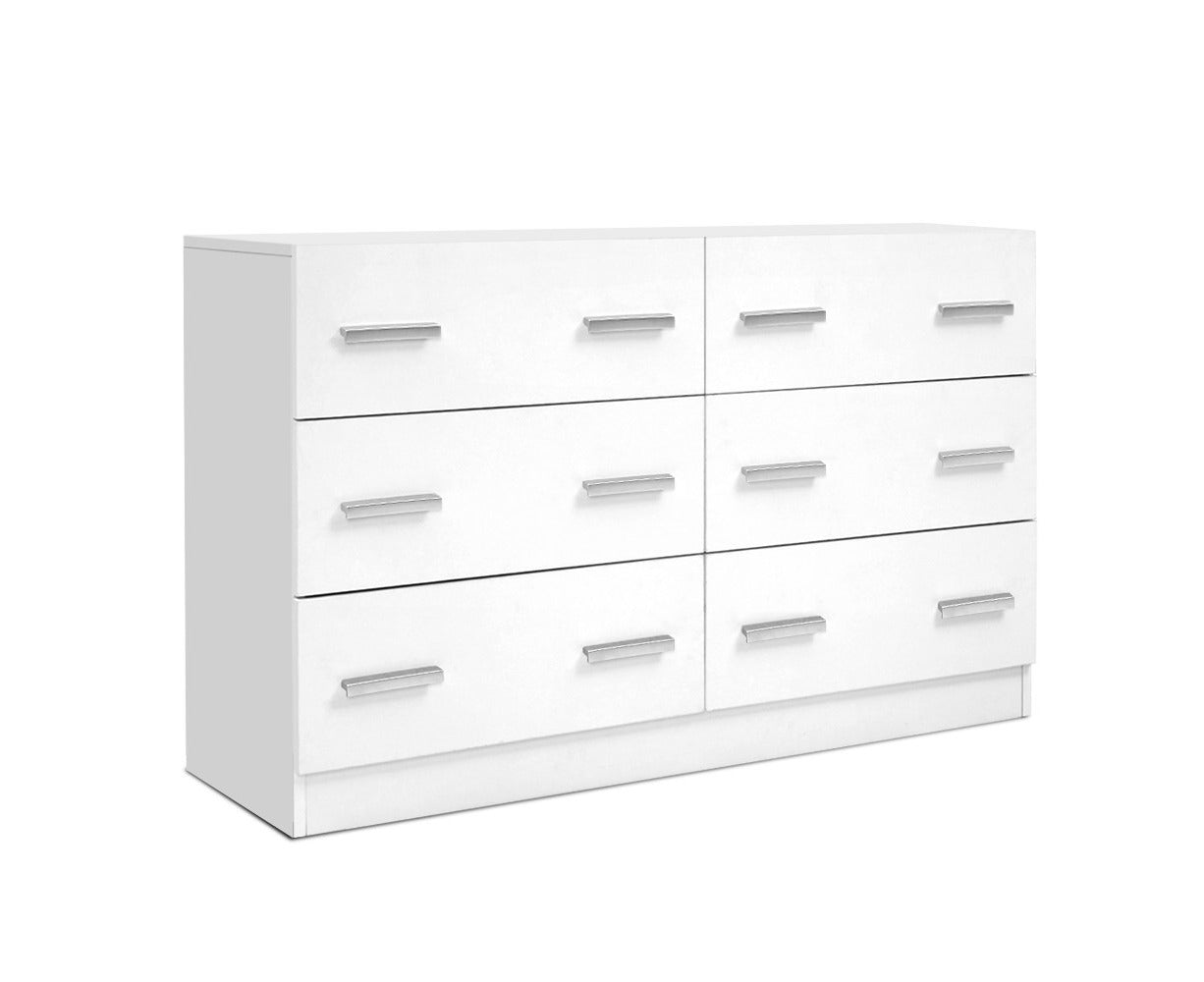 6 Chest of Drawers - VEDA White