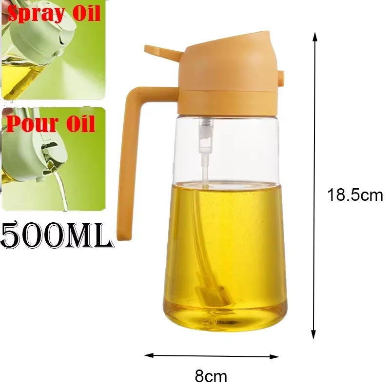 Oil Spray Oil Sprayer Plastic 2 in 1 Kitchen Oils Spray Bottle Olive Sprayer for Cooking BBQ Baking Oils Dispenser Accessories