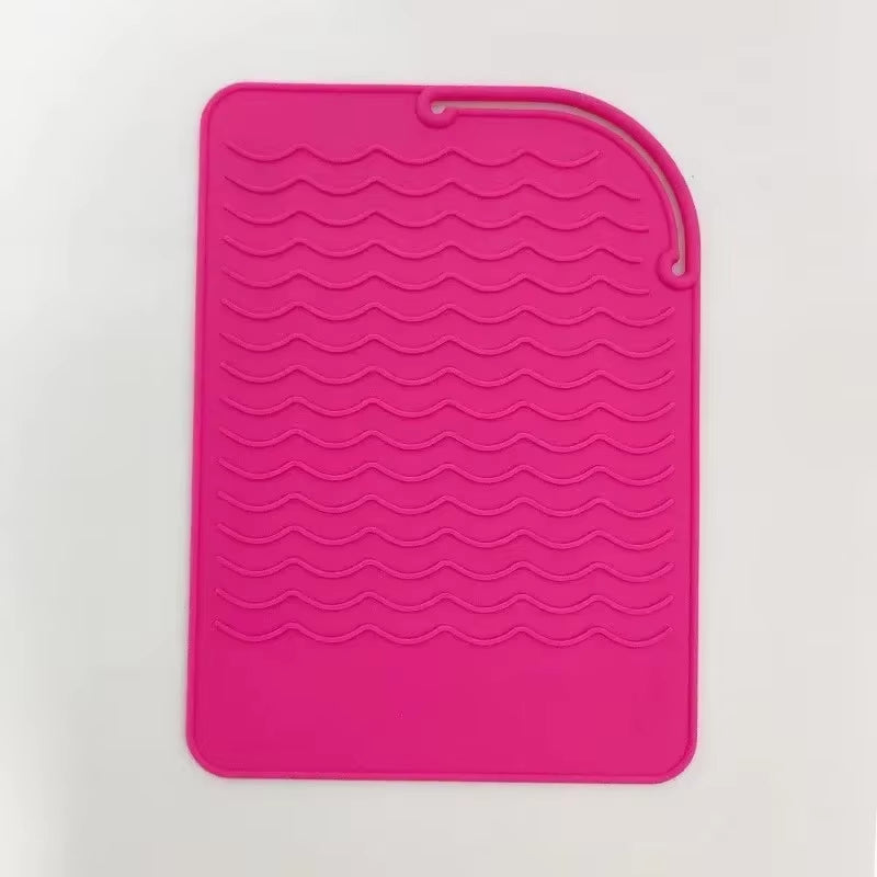 Portable Silicone Heat Resistant Mat Hair Straightener Curler Insulation Pad Non-Slip anti Heat Mat Hair Styling Tool for Travel