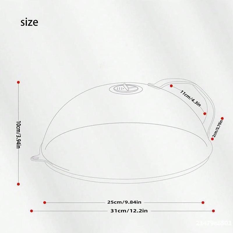Microwave Splatter Cover with Handle, Reusable Microwave Lid for Food, Kitchen Utensils & Gadgets, Kitchen Essentials