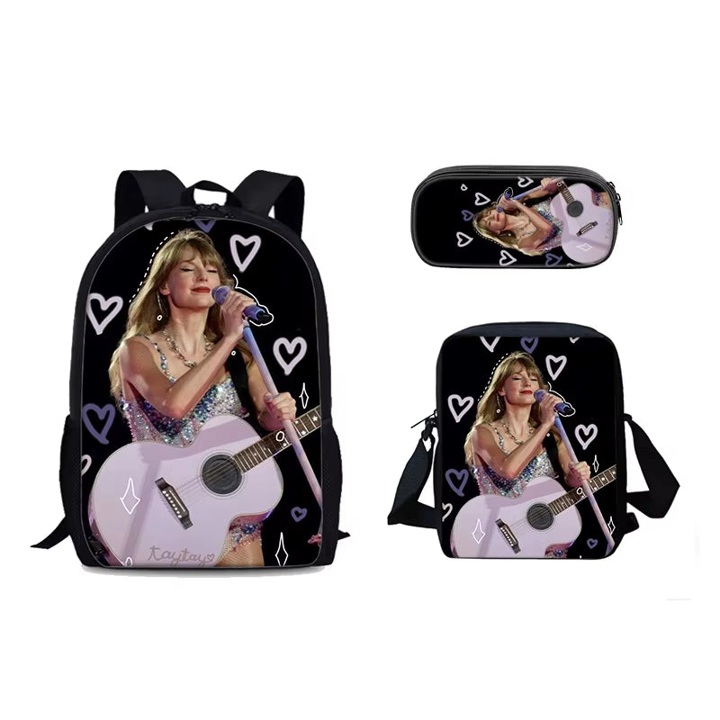 Singer Child School Backpack with Shoulder Bags ,Pencil Bags ,School Bags for Swifts Boys Girls Best Gift T-Taylors