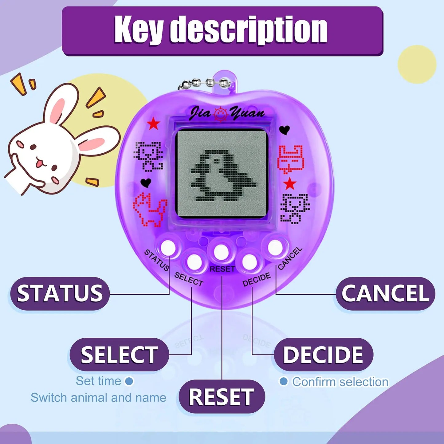 Kids Electronic Pets Game Tamagotchi Handheld Game Console Toy in Russian Original German Spanish Polish Virtual Digital Pet Toy