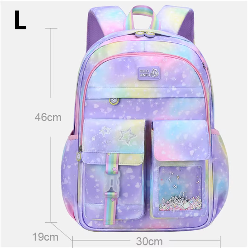 Children School Bags for Girls Kids Satchel Primary Orthopedic School Backpacks Princess Backpack Teenager Schoolbag Knapsack