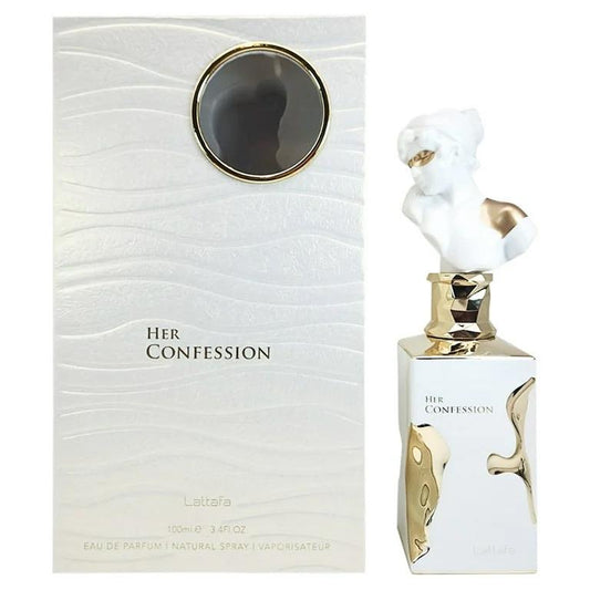 Lattafa Perfumes Her Confession Eau De Parfum for Women 100Ml (3.4 Oz) - New Release with Notes of Vanilla, Jasmine & Tuberose Floral Fragrance