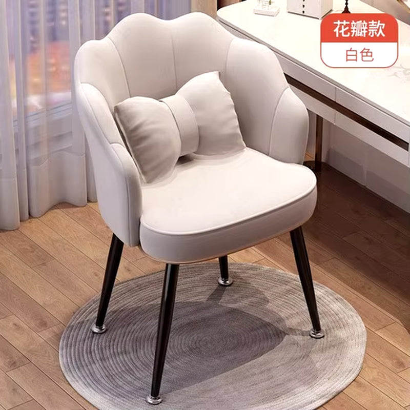 Makeup Chair Light Luxury Girl Bedroom Dressing Table Stool Backrest Nail Petal Chair