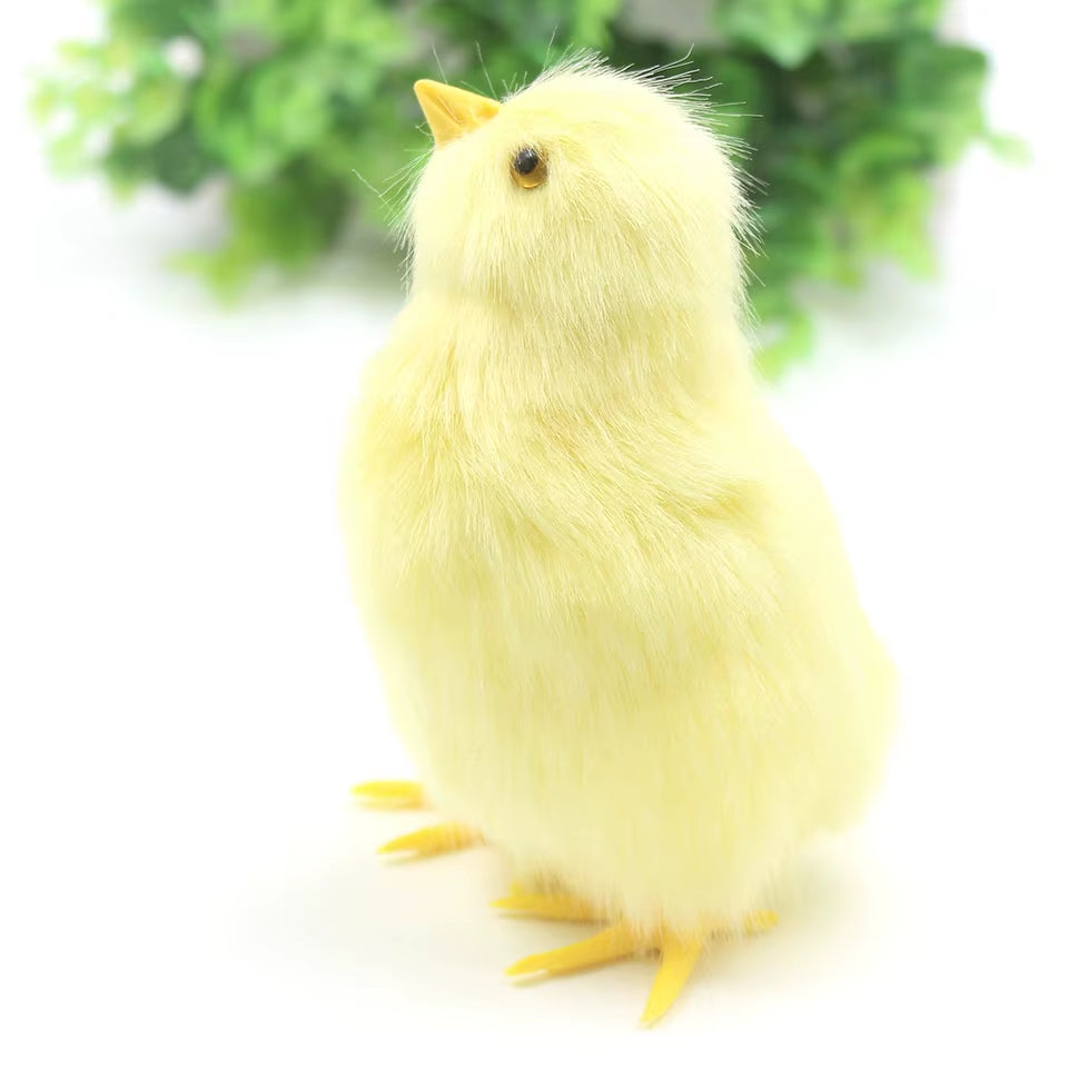 Realistic Cute Easter Chick Toy Simulation Chick Easter Decoration DIY Miniature Chicken Garden Ornament Home Easter Party Decor