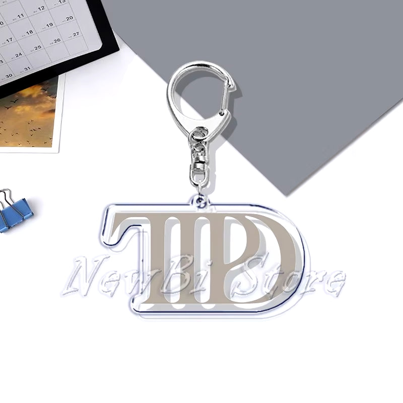 The Tortured Poets Department Key Chain Keychains Ring for Accessories Bag Funny Pendant Keyring Jewelry TTPD Fans Gifts