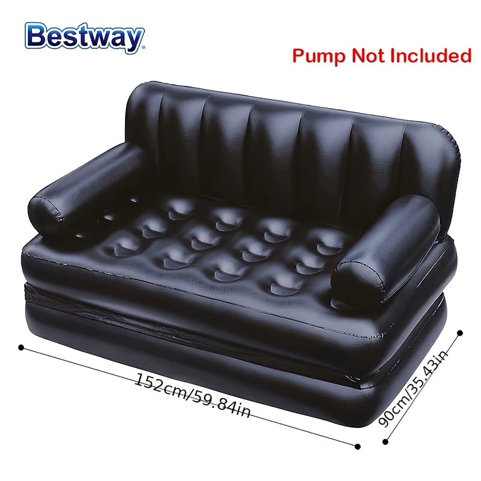 75054 Inflatable Sofa, Outdoor Blow up Sofa Bed Inflatable Sofa, Adult Inflatable Chair, Double Bed Size