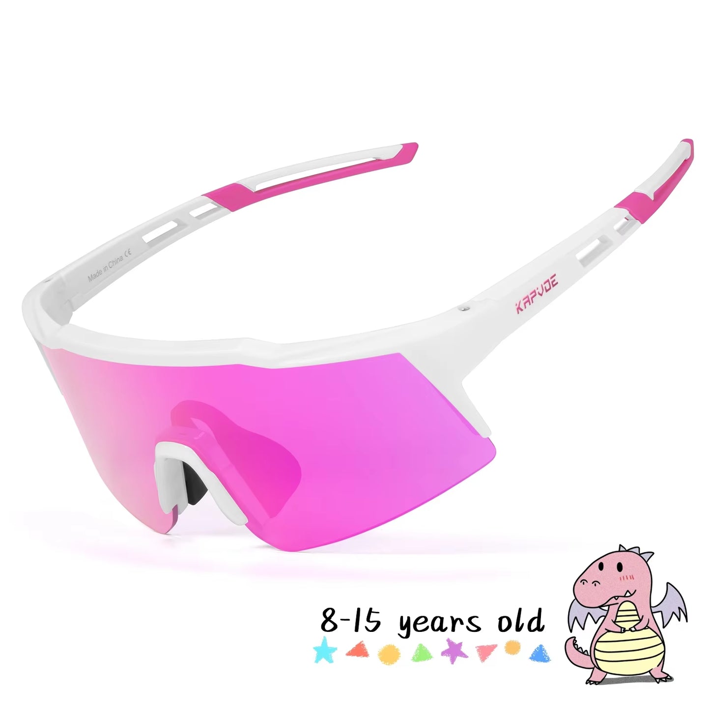 Kids Cycling Sunglasses Aged 8-15 Baseball Running Children Glasses UV400 Sports Riding Bicycle Glasses