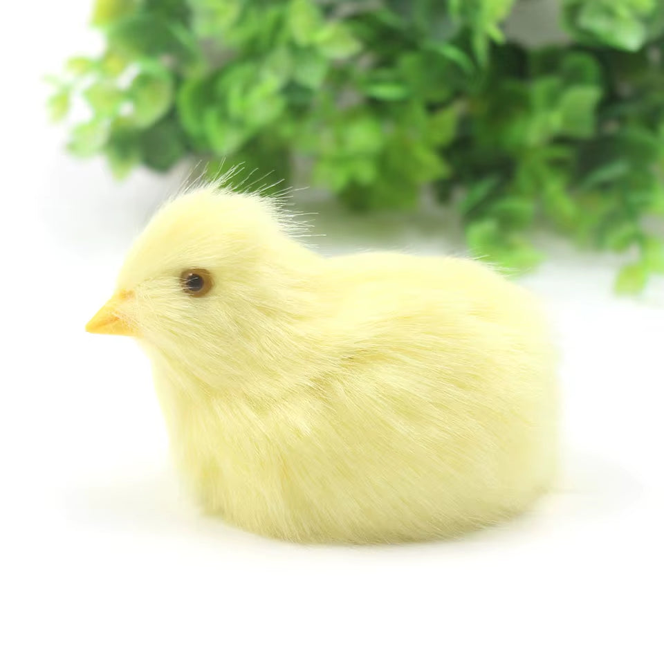 Realistic Cute Easter Chick Toy Simulation Chick Easter Decoration DIY Miniature Chicken Garden Ornament Home Easter Party Decor