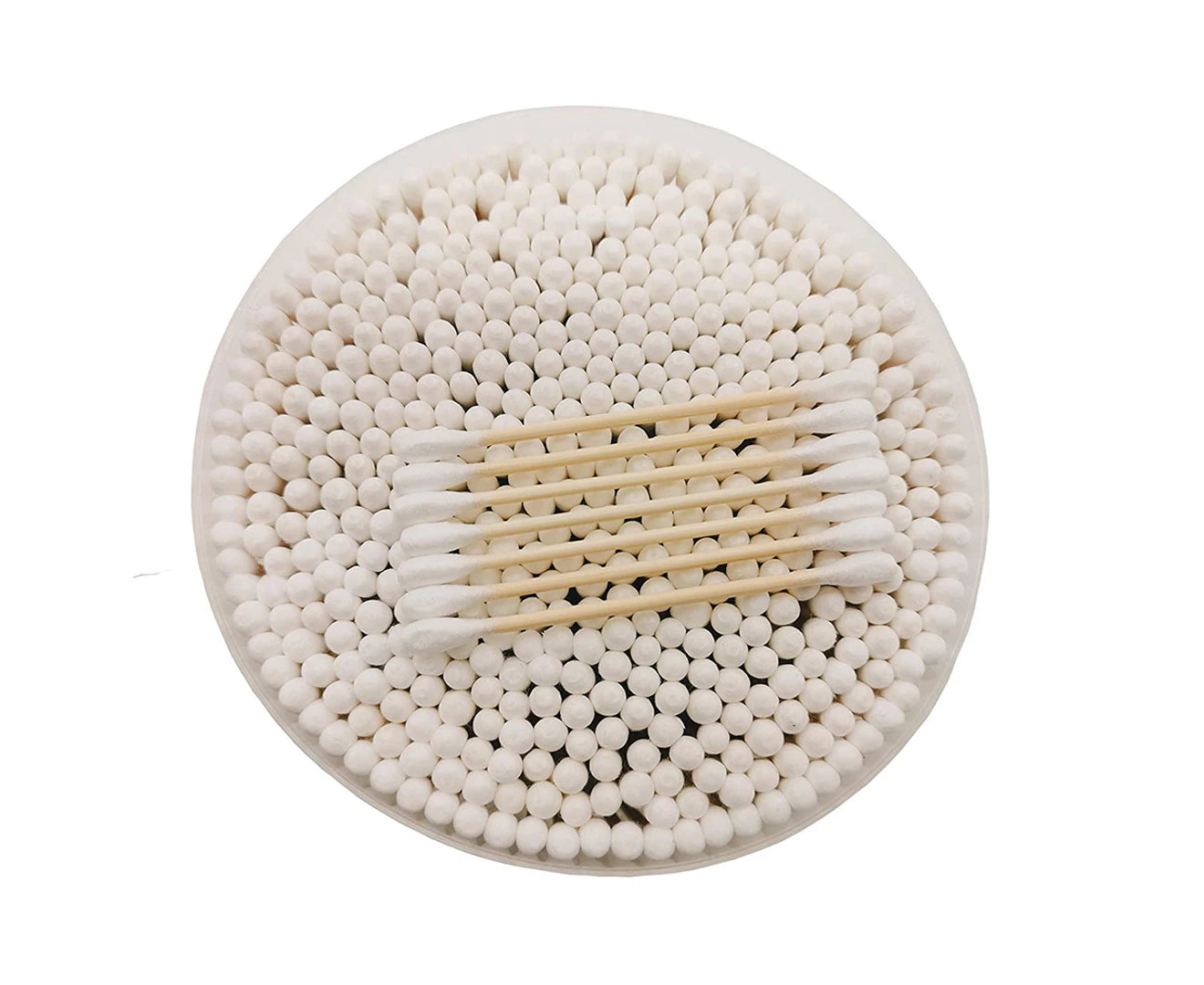 100 Count Cotton Swabs, Sturdy Bamboo Sticks with Thick Cotton, Small Packages Suit for Travel and Storage, Biodegradable